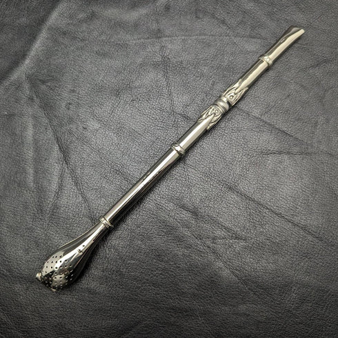 Vintage Continental Silver Handle Mate Straw (Bombilla)