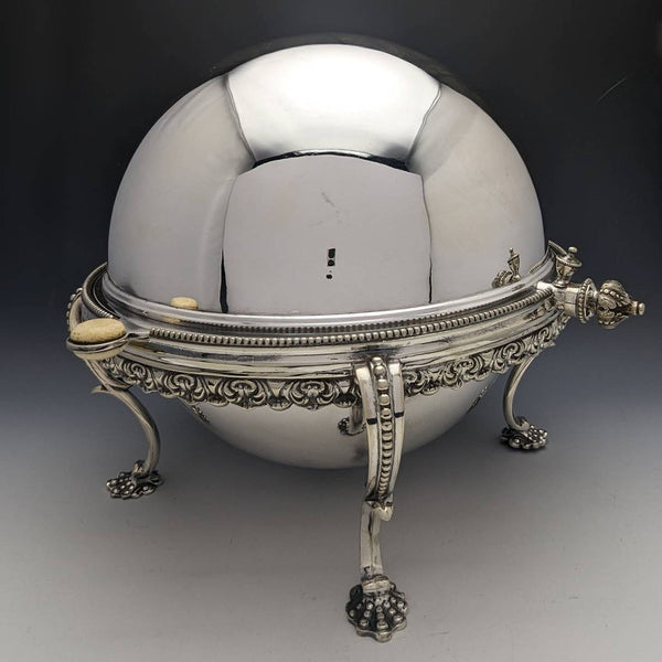 1900 年左右英國古董銀盤早餐盤 MARTIN HALL