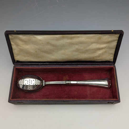 米国アンティーク 純銀製 ティーインフューザー ケース入り