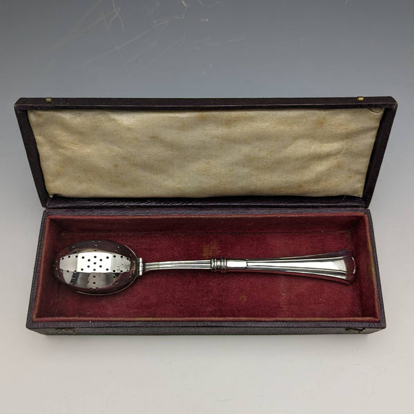 米国アンティーク 純銀製 ティーインフューザー ケース入り