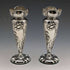 1905 British antique sterling silver vase vase pair 84g Henry Williams