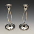 British vintage silver plate candle stand candlestick pair