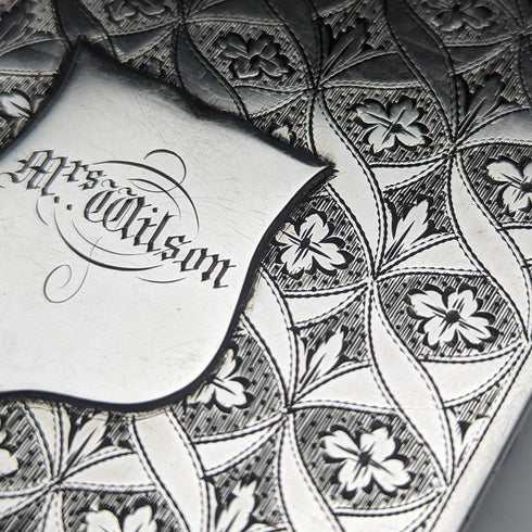 1830 英國古董純銀名片夾 Edinburgh JR