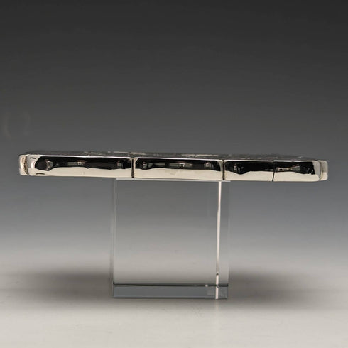1867 British antique sterling silver card case Robert Thornton