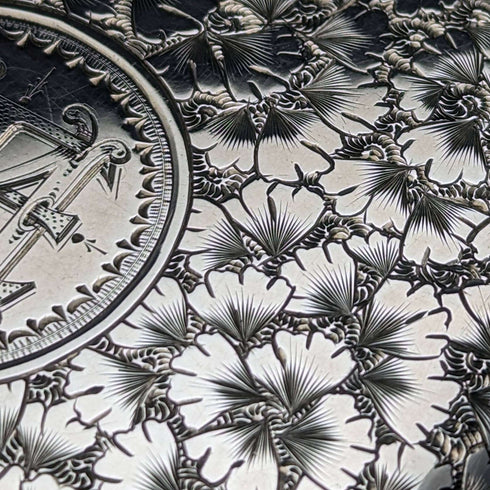 1897 British Antique Sterling Silver Card Case Double Door Frederick Marson