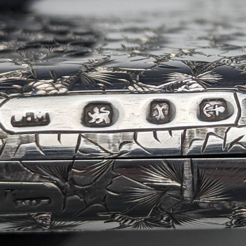 1897 年英國古董純銀名片夾雙門 Frederick Marson