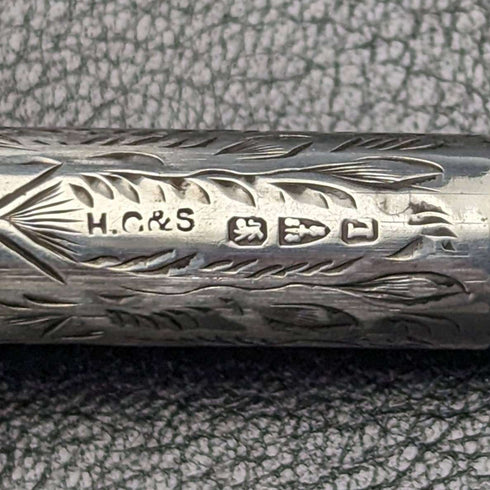 1894 British Antique Sterling Silver Pencil Holder Henry Griffith