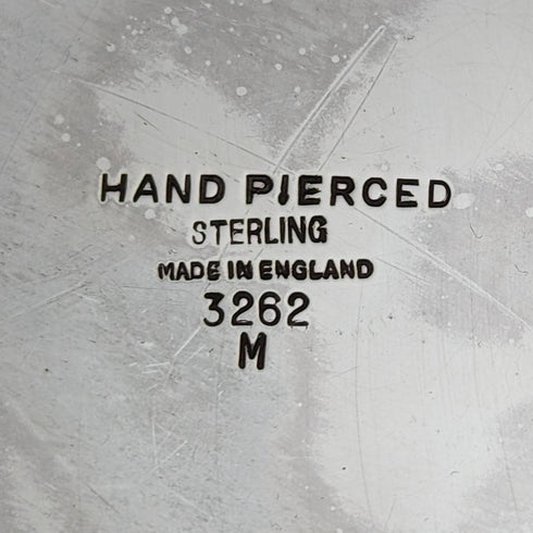 1950年 英国ヴィンテージ 純銀製タッツァ 直径27cm 641g Viner's