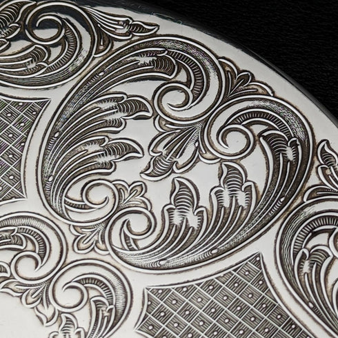 英国ヴィンテージ シルバープレート製 テーブルマット 4枚セット 紙箱入り