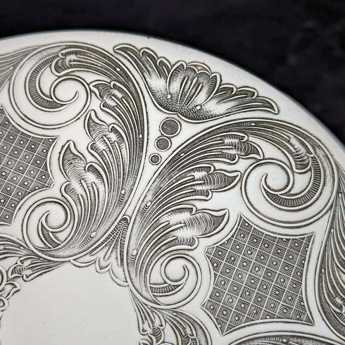 British Vintage Silver Plated Table Mat Set of 4 Paper Boxed