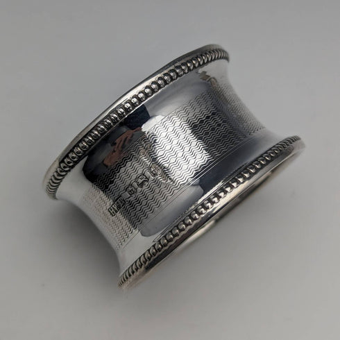 1900年代初頭 英国アンティーク 純銀製ナプキンリング 3個アソート