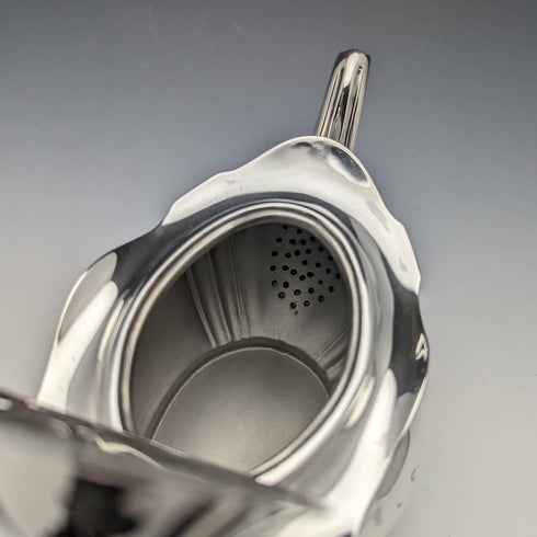 1914年 英国アンティーク 純銀製ティーポット 390g RF Mosley