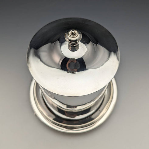 英国アンティーク シルバープレート製 ビスケットバレル Henry Atkin