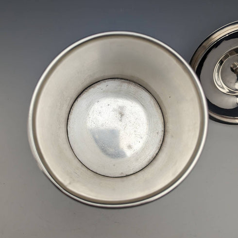 英国アンティーク シルバープレート製 ビスケットバレル Henry Atkin