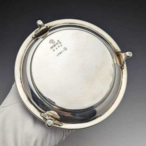 英国アンティーク シルバープレート製 ビスケットバレル Henry Atkin