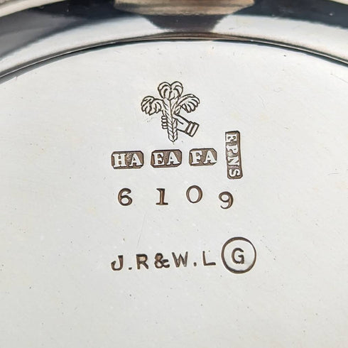 英国アンティーク シルバープレート製 ビスケットバレル Henry Atkin