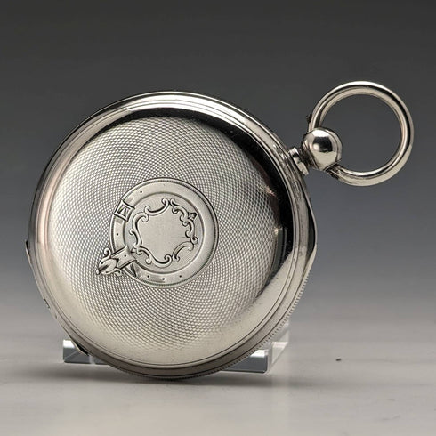 1898 British antique Benson LUDGATE silver side key winding pocket watch works well