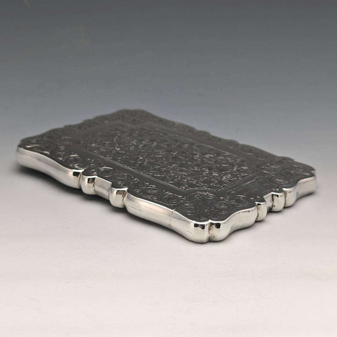 1878年 英国アンティーク 純銀製カードケース 61g Frederick Marson