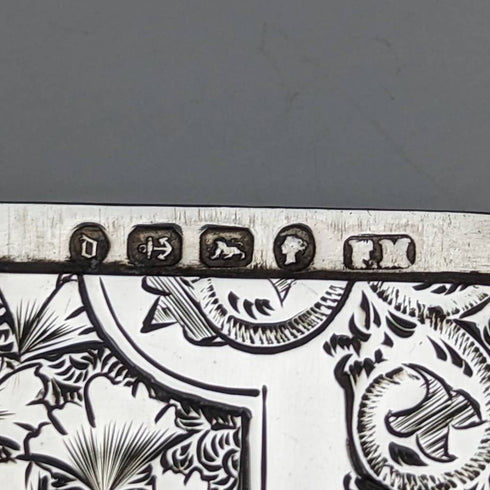 1878 年英國古董純銀名片夾 61 克 Frederick Marson