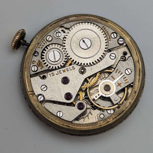 1955 英國復古 Garrard K9 純金錶殼紳士手錶原裝盒內完好