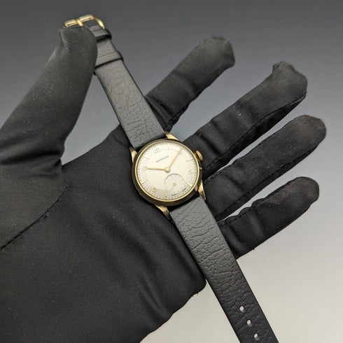 1955年 英国ヴィンテージ ガラード K9金無垢ケース 紳士用腕時計 動作良好 BOX入り