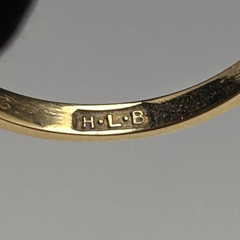 British vintage accessories 18K gold ring 0.25ct diamond HL Brown