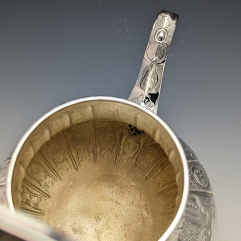 1870年代 英国アンティーク シルバープレート製ティーポット 741g Martin Hall