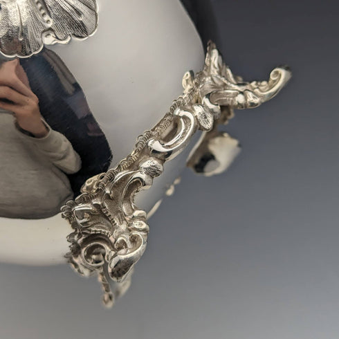 1840年代 英国アンティーク シルバープレート製ティーポット 654g Roberts and Hall