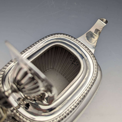 1897 British Antique Sterling Silver Bachelor Teapot 373g James Dixon