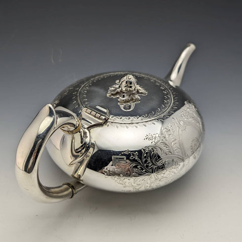 1881 年英國古董鍍銀茶壺 580 克 Elkington