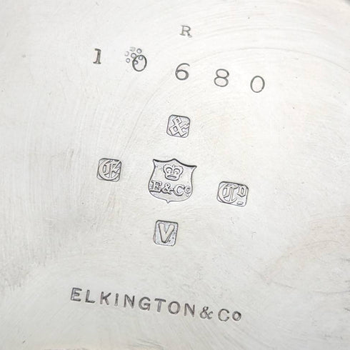 1881年 英国アンティーク シルバープレート製ティーポット 580g Elkington