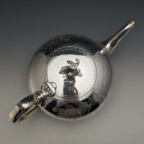 1881 年英國古董鍍銀茶壺 580 克 Elkington