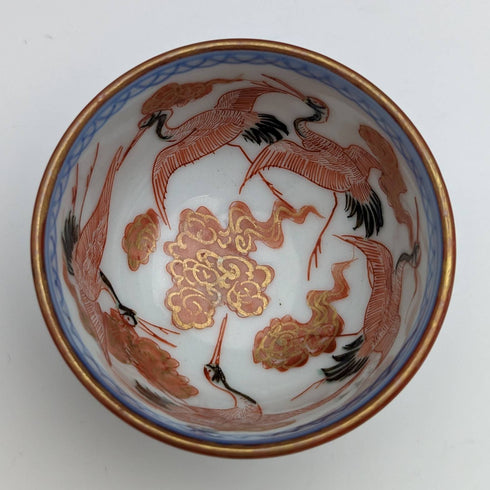 日本アンティーク 明治期 九谷焼 ぐい呑み