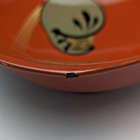 Japanese Antique Early Showa Period Daruma Pattern Nakatsuke Small Bowl Set of 5