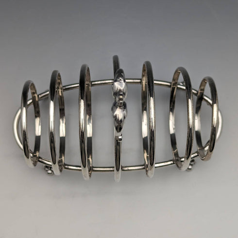 英国アンティーク シルバープレート製 トーストラック 205g