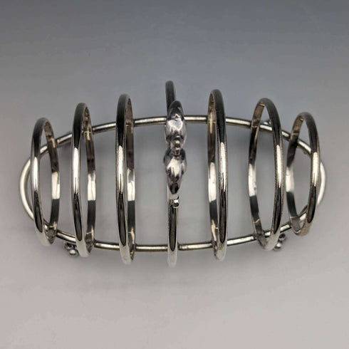 British antique silver plate toast rack 205g