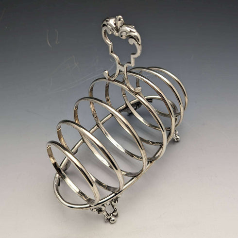 British antique silver plate toast rack 205g