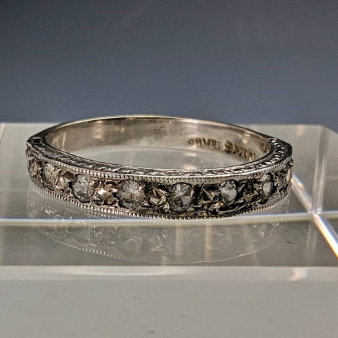 vintage accessory sterling silver eternity ring