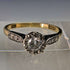 British vintage accessories 18K gold ring 0.25ct diamond HL Brown