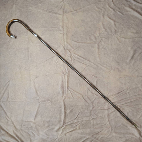 1912年 英国アンティーク 紳士用 軽量ステッキ 杖 曲がりハンドル 91cm