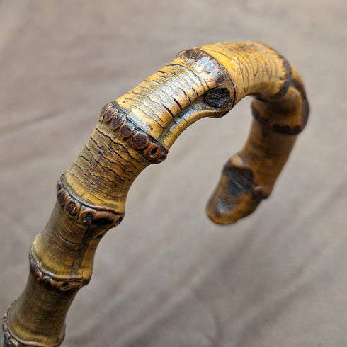 1909年 英国アンティーク 紳士用ステッキ 杖 極太バンブーシャフト 84cm