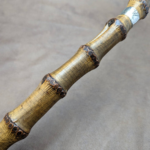 1909年 英国アンティーク 紳士用ステッキ 杖 極太バンブーシャフト 84cm