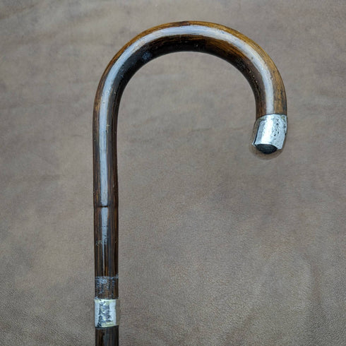 1912年 英国アンティーク 紳士用 軽量ステッキ 杖 曲がりハンドル 91cm