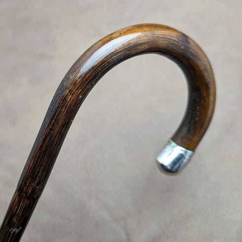 1912年 英国アンティーク 紳士用 軽量ステッキ 杖 曲がりハンドル 91cm