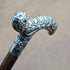 1902 British Antique Ladies Cane Cane Sterling Silver Derby Handle 82cm