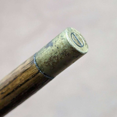 1902 British Antique Ladies Cane Cane Sterling Silver Derby Handle 82cm