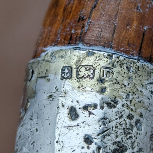 1928年 英国ヴィンテージ 紳士用ステッキ 杖 曲がりハンドル 78cm