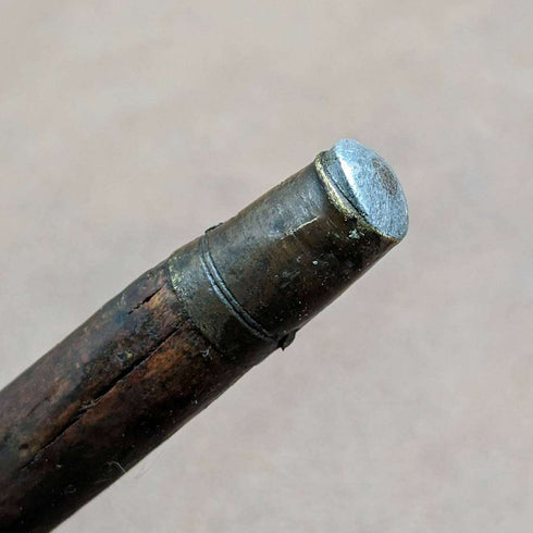 1901 British Antique Men's Walking Stick Horn L-handle 81cm