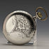 Swiss made antique Leonidas pocket watch flower sculpture silver side hunter case works well
