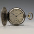 Swiss made antique Leonidas pocket watch flower sculpture silver side hunter case works well